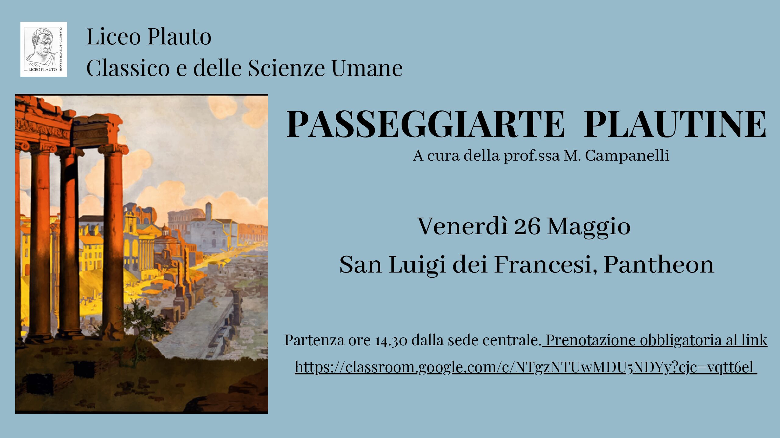 PasseggiArte Plautine- 26 maggio 2023